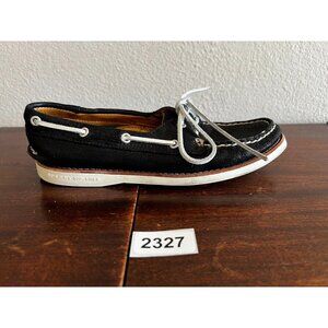 Sperry Top-Sider Gold Women's Black  Sz 6M Leather Metallic Boat Shoes STS91207
